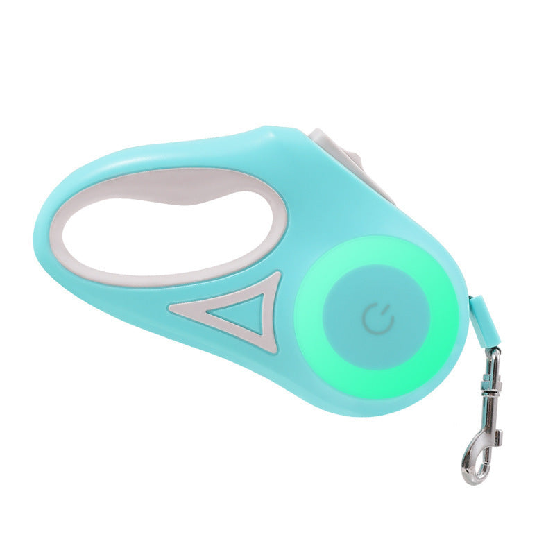 LED Retractable Dog Lead with Built-in Torch – Stylish Night Walk Leash for Pets