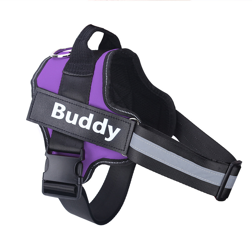 Custom No-Pull Dog Harness with Personalized Name Tag – Multiple Colours & Sizes