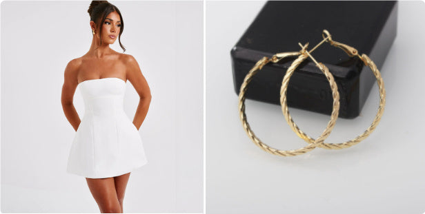 Elegant Strapless Corset Mini Dress – Available in Various Colours