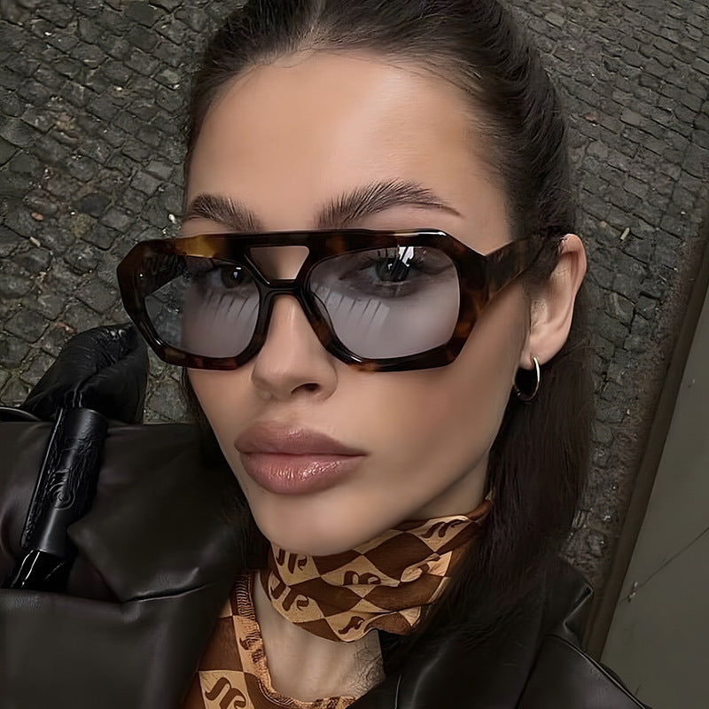 Oversized Retro Geometric Sunglasses – Various Colours