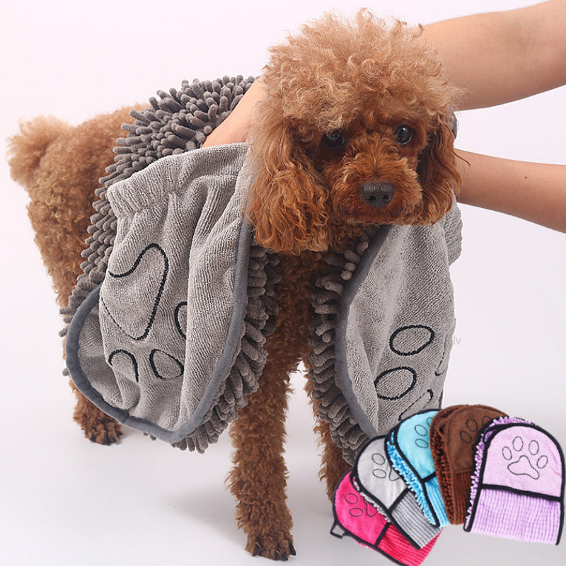 Super Absorbent Microfibre Pet Towel – Fast-Dry Paw Cleaner Blanket for Dogs & Cats (Various Colours)