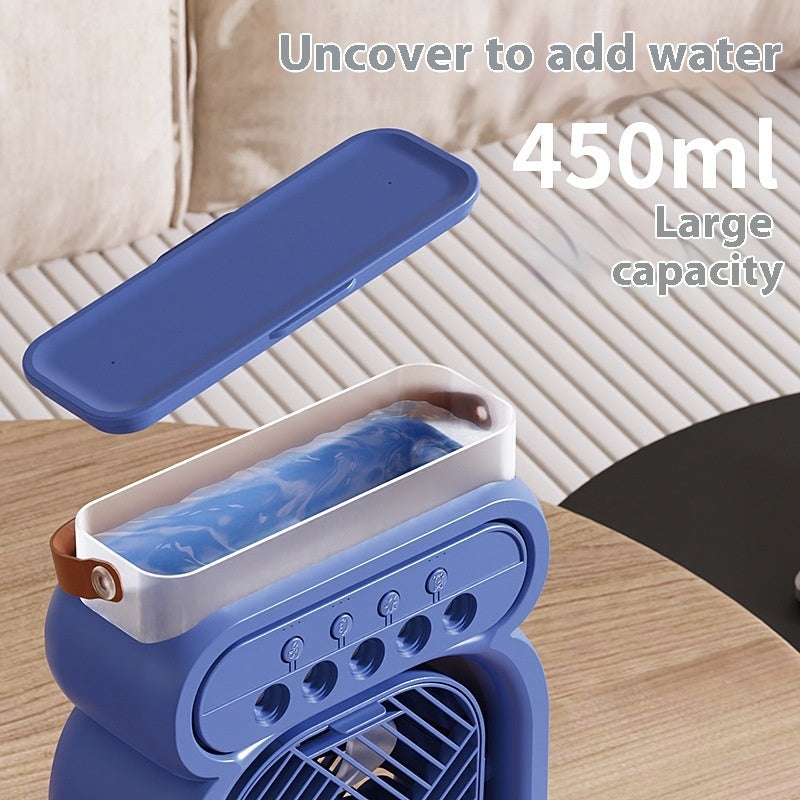 💨 3-in-1 Misting Fan with LED Night Light – Desktop Air Cooler in Various Colours