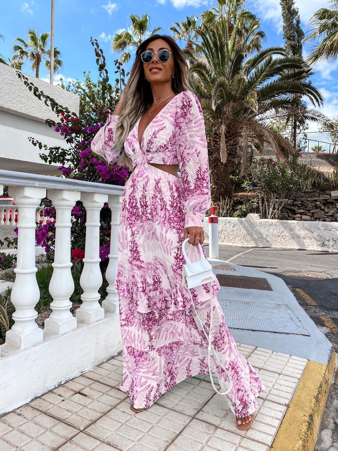 🌸 Boho Chic Cut-Out Maxi Dress – Flowy Floral Elegance in Various Colours