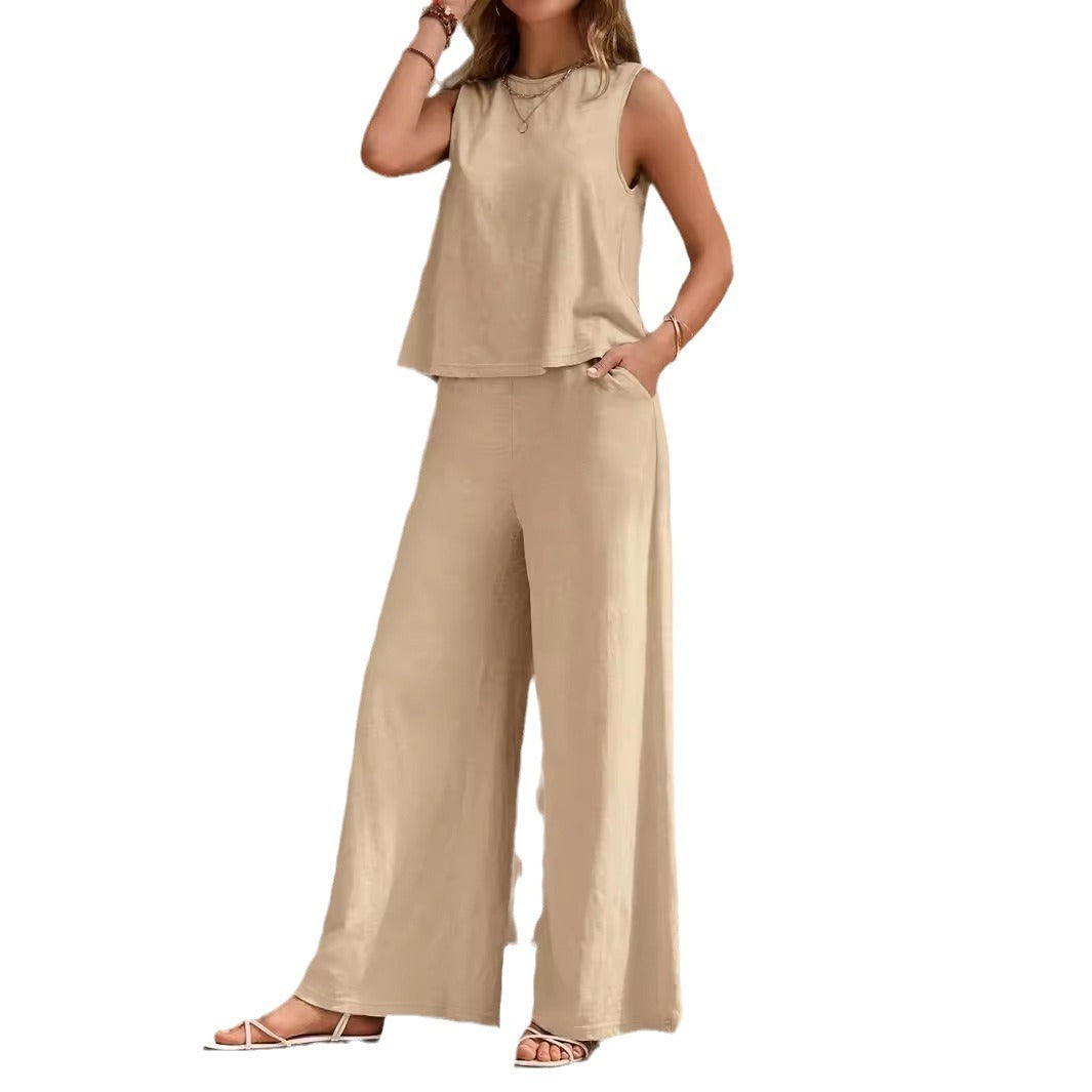 β¨ 2 Piece Wide-Leg Pants & Sleeveless Top Set β Casual Summer Co-ord Outfit β Various Colours π