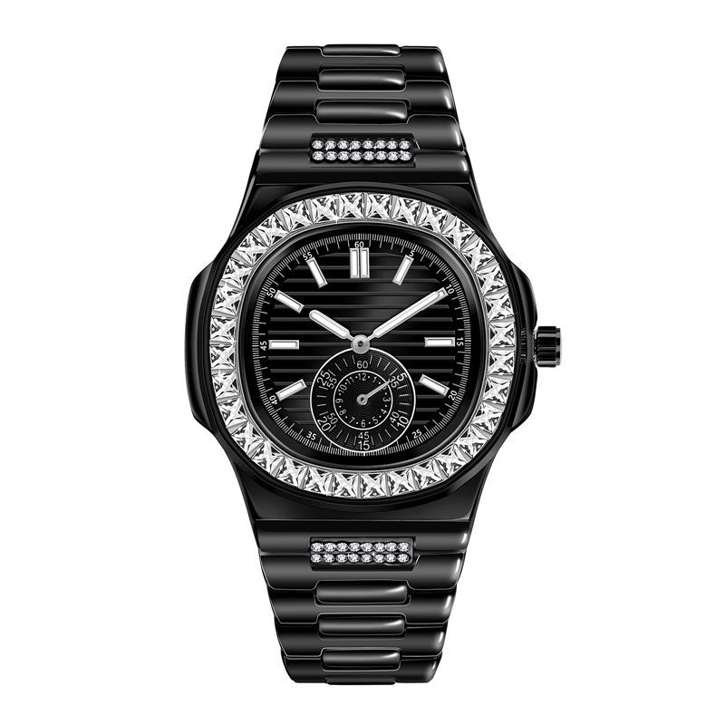 ✨ Luxury Iced Out Wrist Watch – Bling Diamond Bezel – Men’s & Women’s Fashion Watch – Various Colours 🕒💎