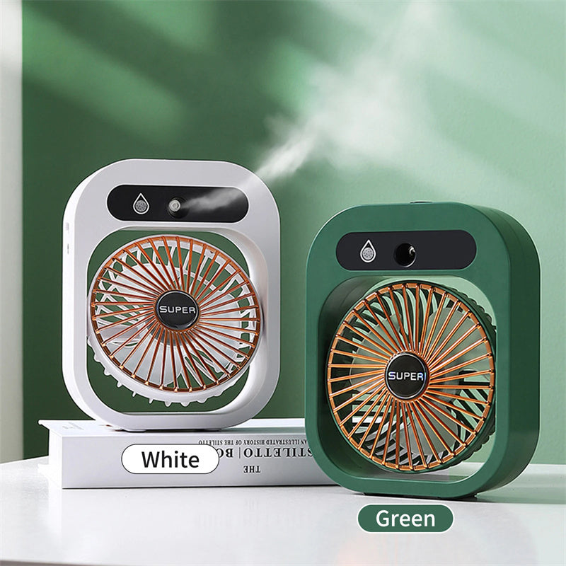 ❄️ USB Misting Air Cooler – Portable Desk Fan with Humidifier in Various Colours