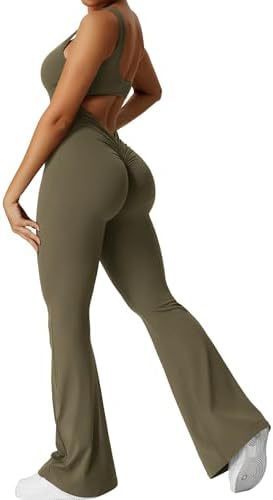 💜 Cut-Out Back Flared Jumpsuit – Available in Various Colours