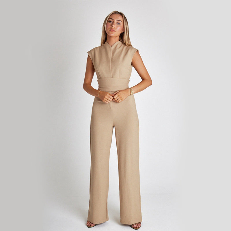 Women’s Sleeveless Wide-Leg Jumpsuit – Sleek, Sophisticated Style (Various Colours)