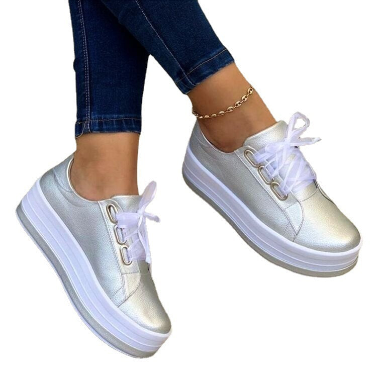Metallic Rose Gold Platform Trainers – Various Colours