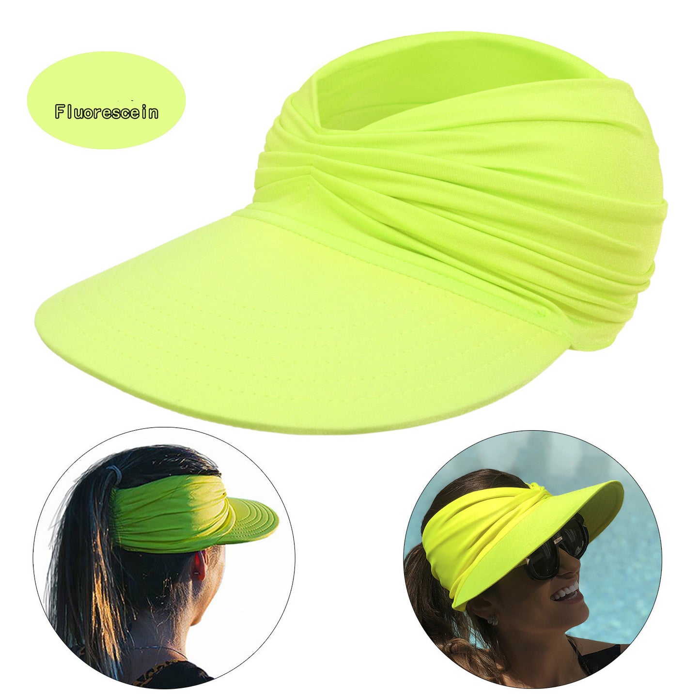 Women’s Wide Brim Sun Visor Cap – Foldable UV Protection Hat for Beach, Travel & Sports – Various Colours