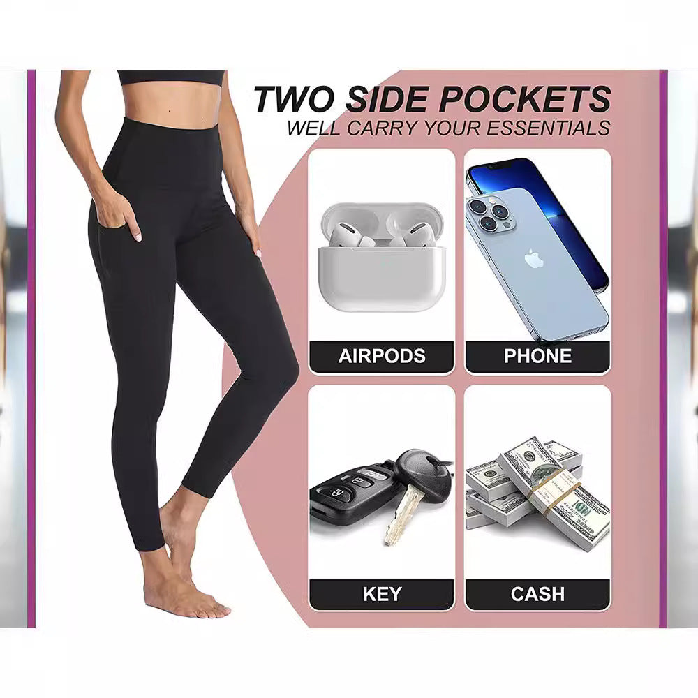 🧘♀️ FlexFit Pocket Leggings – Stretch, Sculpt & Stash (Various Colours)
