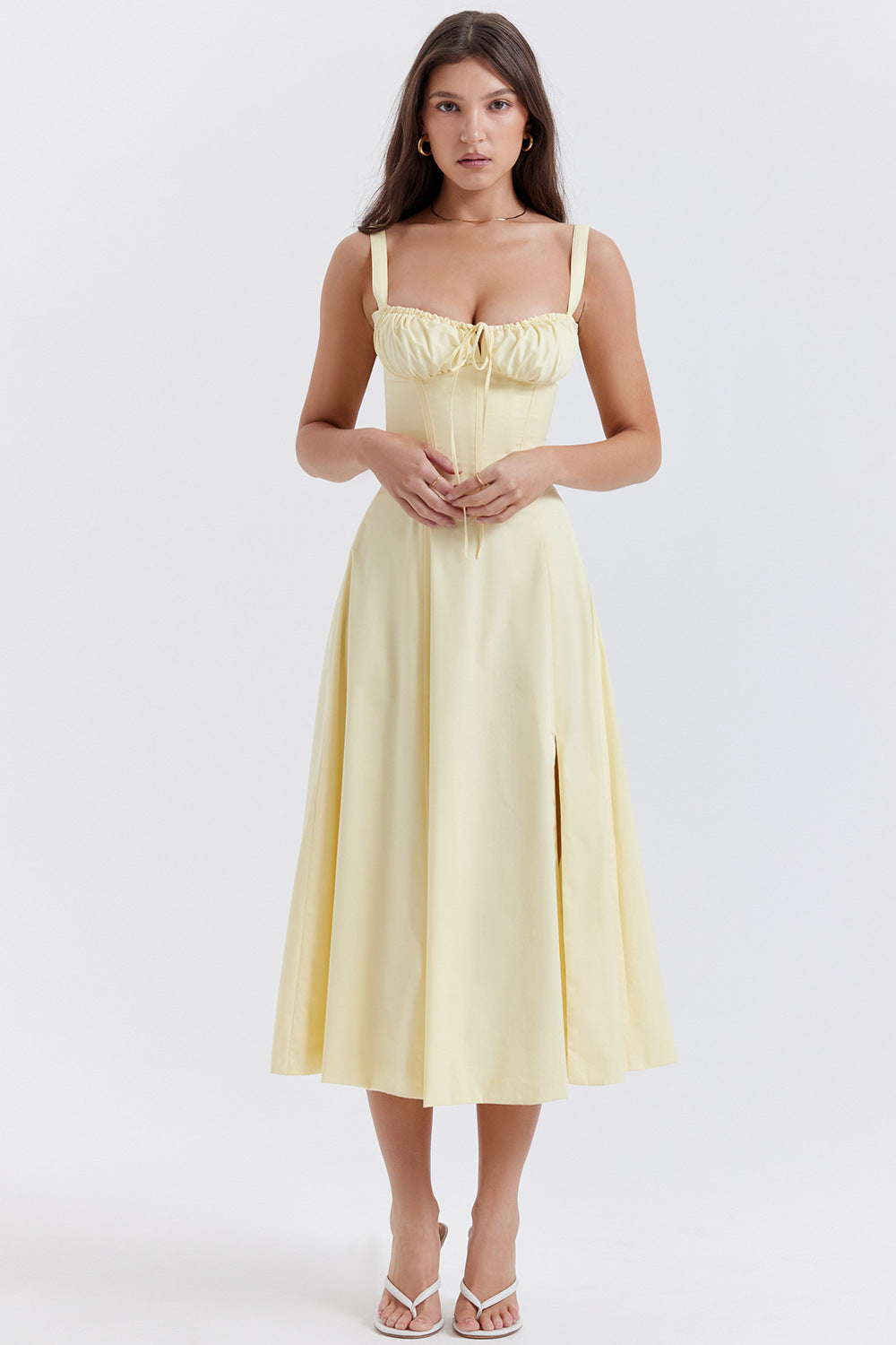 ❤️ Scarlet Corset Romance Midi Dress – Available in Various Colours