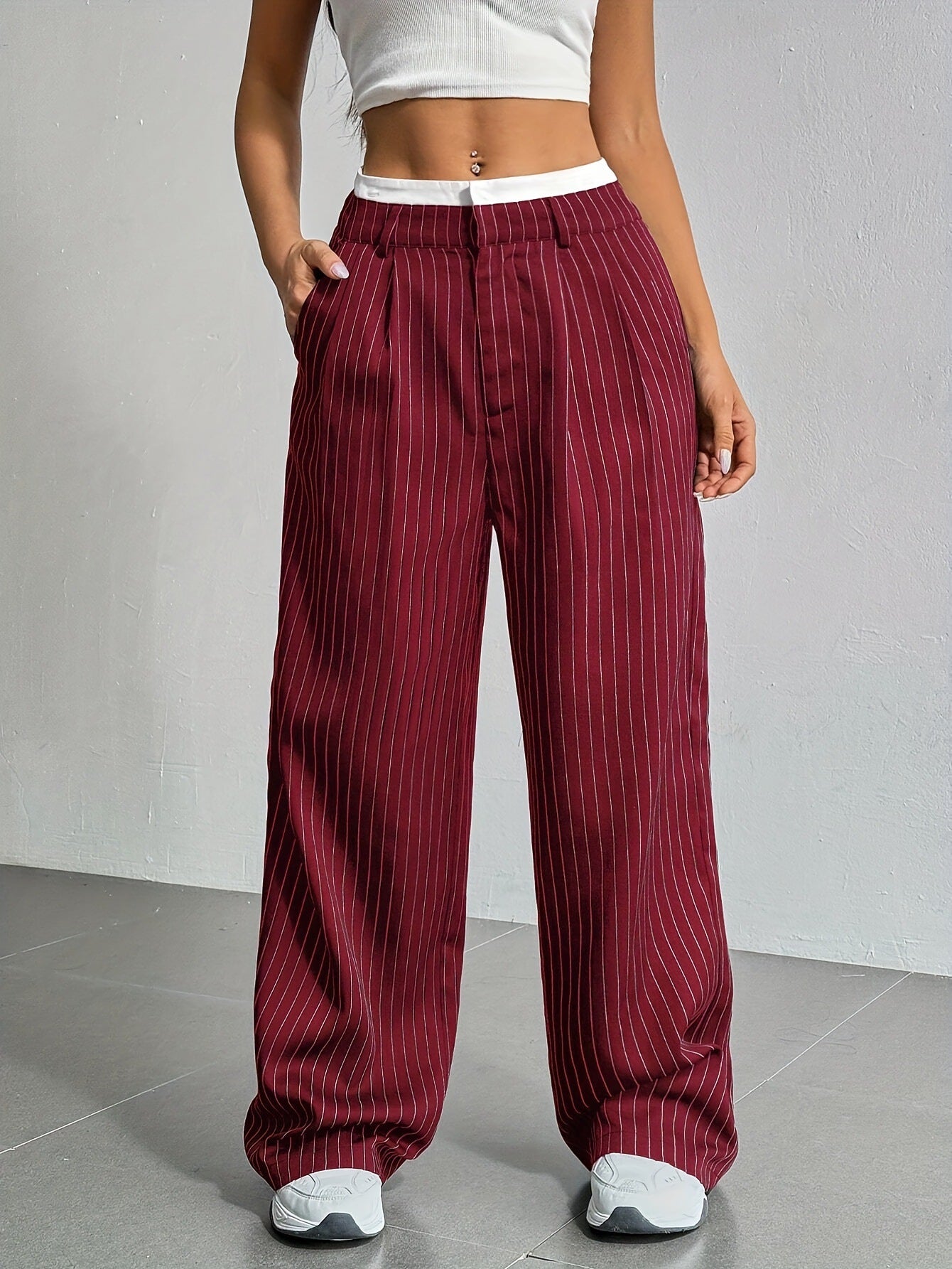 🏁 Striped Wide-Leg Lounge Trousers – Street Style Comfort in Various Colours