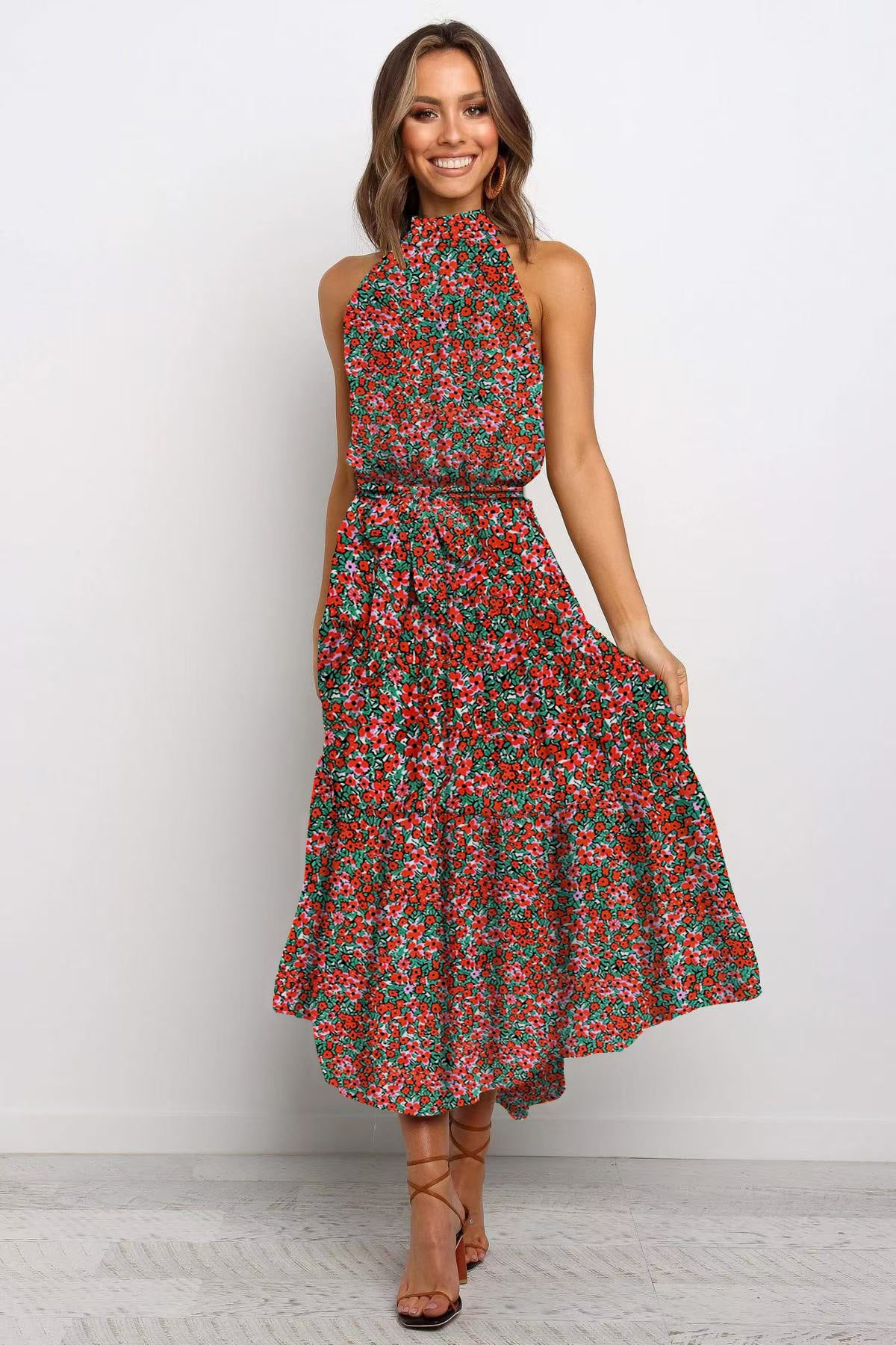πΏ Title: βTwirl Into Summer: The Polka Dot Tiered Halter Dress β Now in Multiple Colours!β πβοΈ