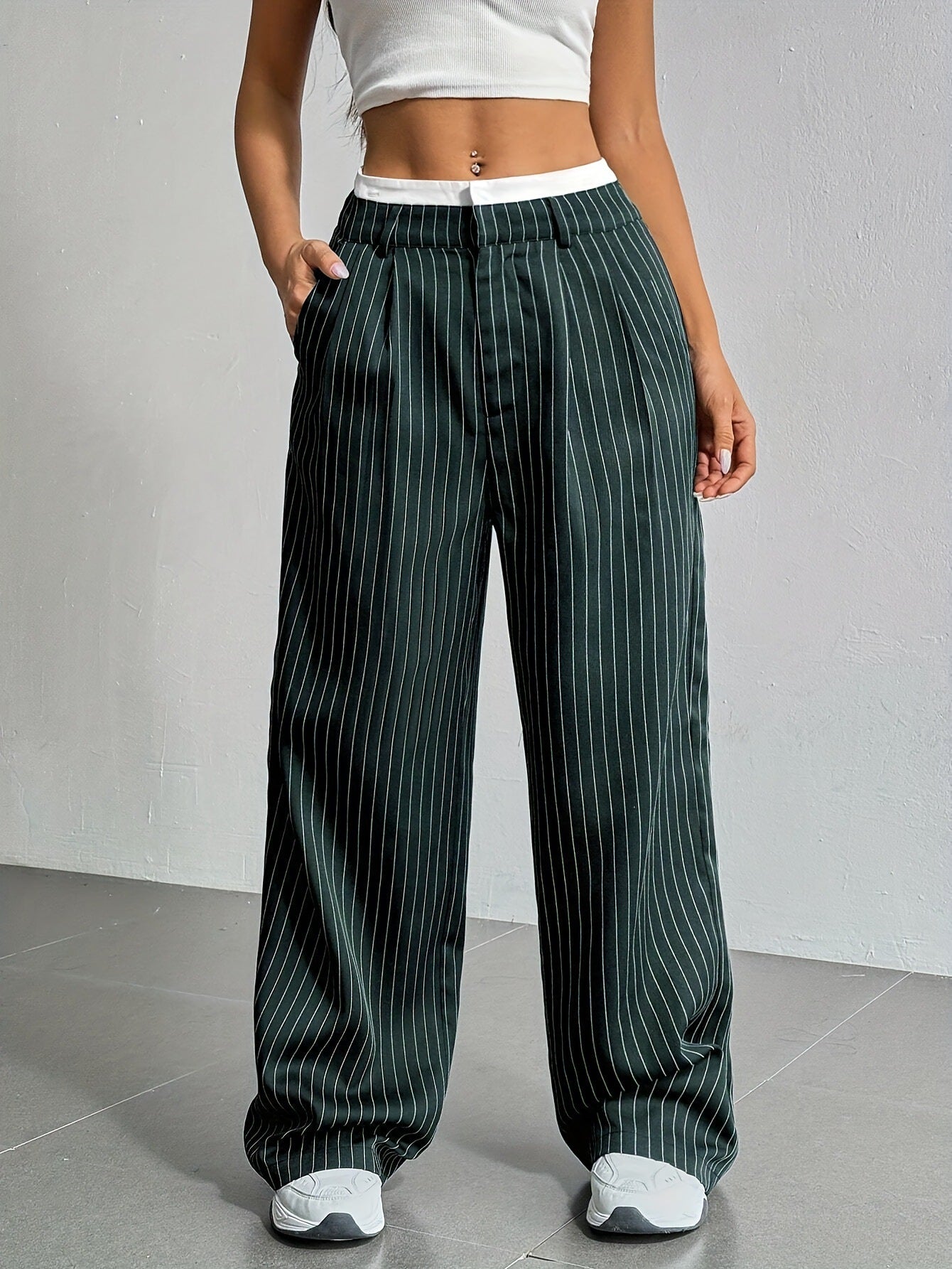 🏁 Striped Wide-Leg Lounge Trousers – Street Style Comfort in Various Colours