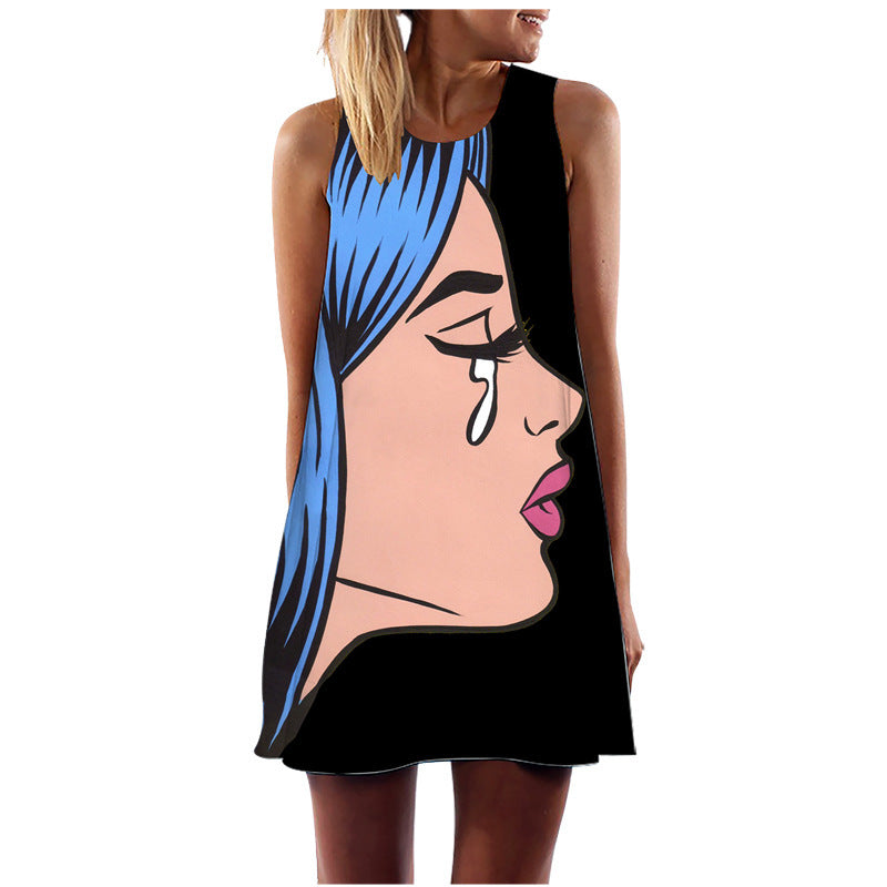 🖤 Title: “Pop Art Power: The Bold Statement Dress That Speaks Volumes” 🎨✨