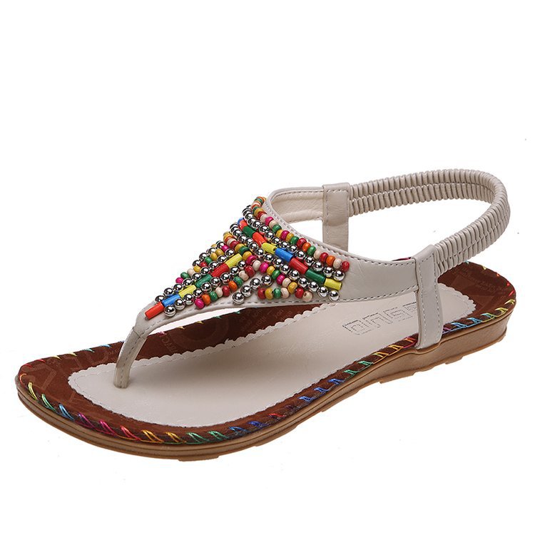 π Title: Boho Beaded T-Strap Sandals β Vibrant & Versatile π