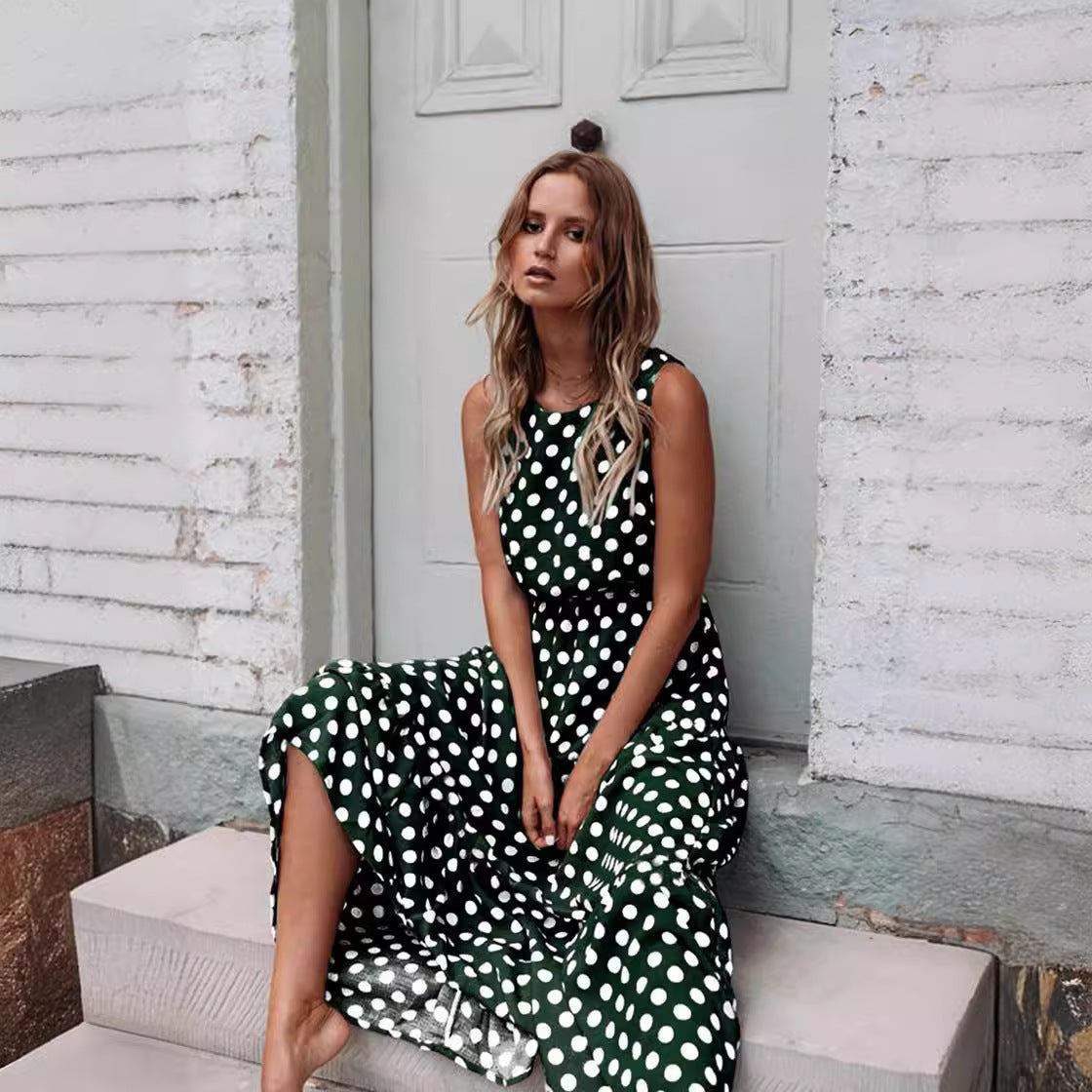 ๐ Vintage Dot Boho Maxi Dress โ Retro-Chic Comfort in Various Colours ๐ซ๐งก