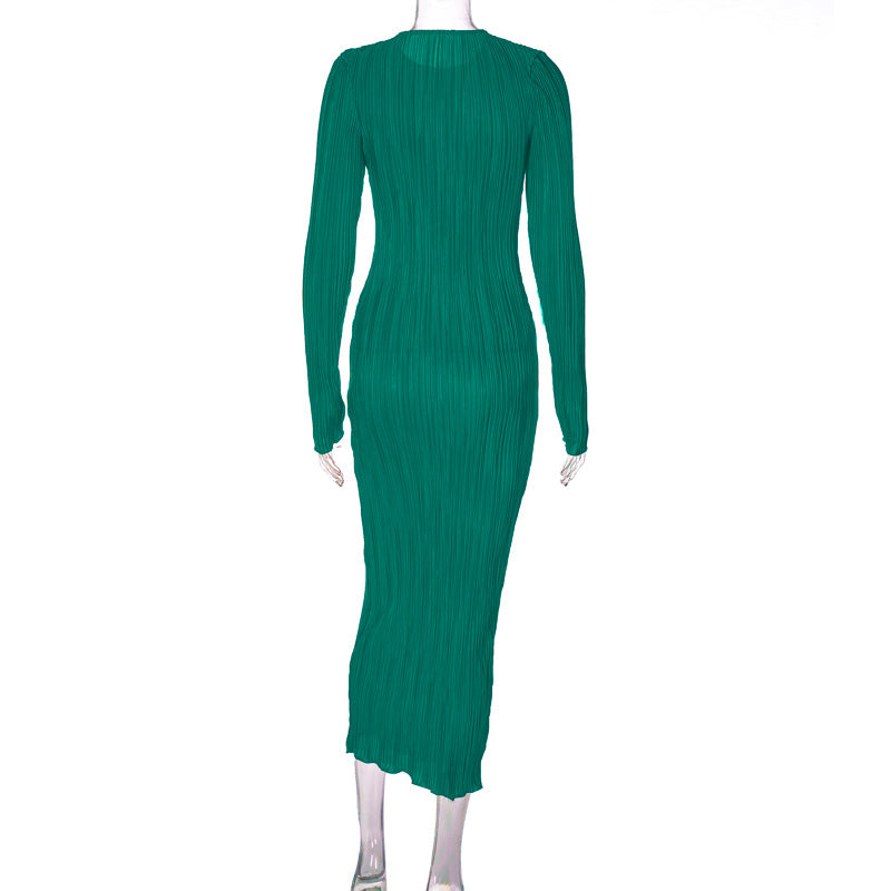 š§” Title: āSunset Sophistication: The Pleated Orange Midi Dress You NEEDā š§”