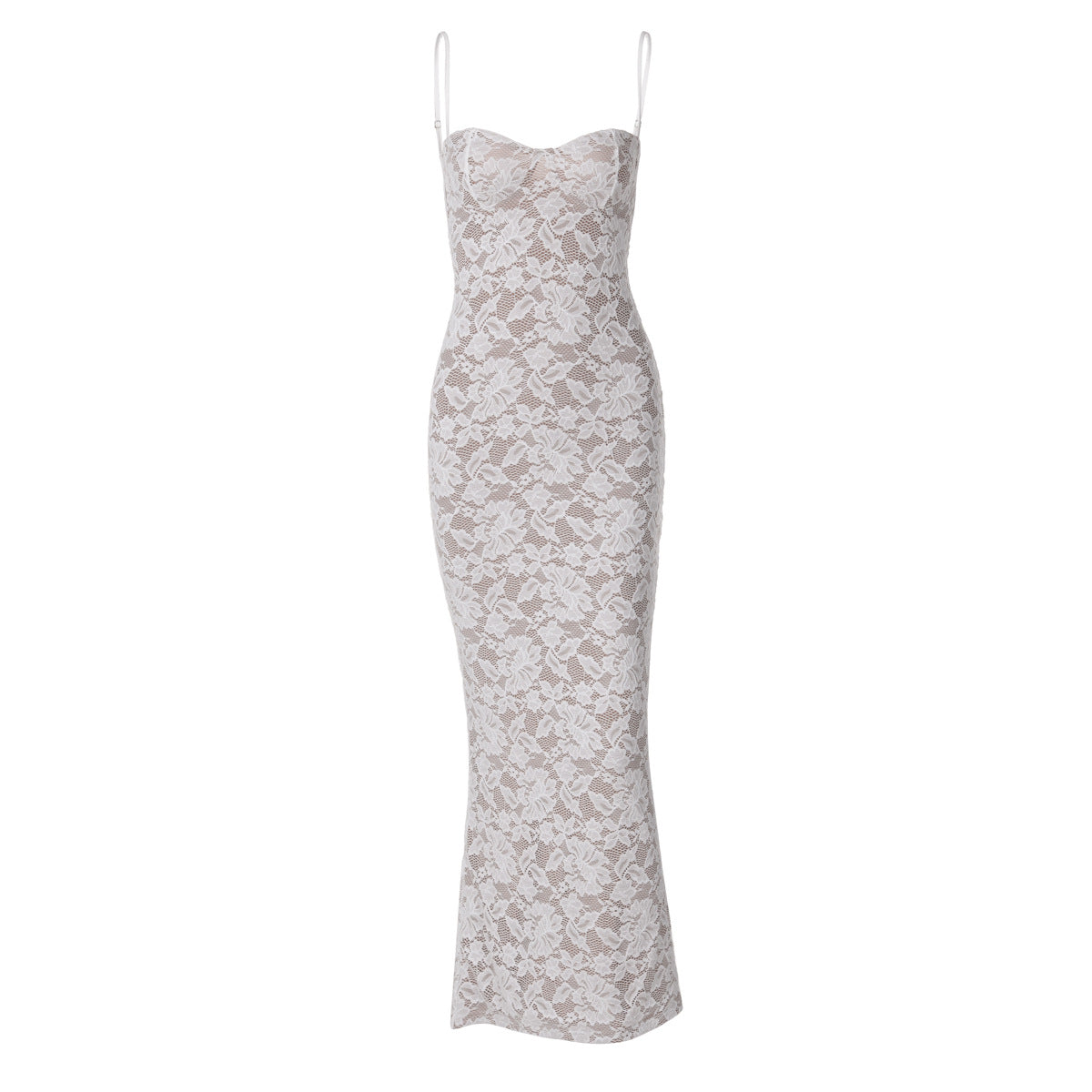 🤍 Title: “Lace & Grace: The Luxe White Lace Bodycon Dress That Turns Heads” ✨💫
