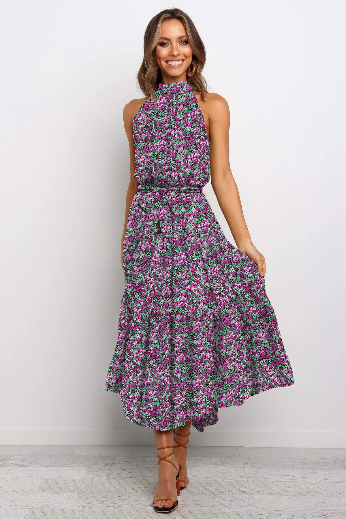πΏ Title: βTwirl Into Summer: The Polka Dot Tiered Halter Dress β Now in Multiple Colours!β πβοΈ