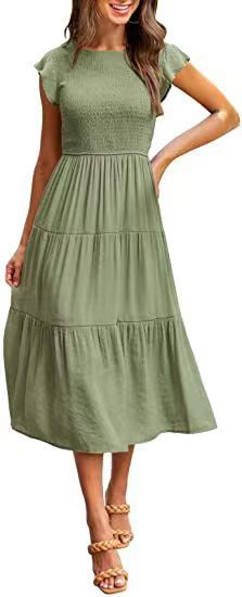πΏ Everyday Charm Smocked Midi Dress β Comfy, Cute & Classic in Various Colours π«π
