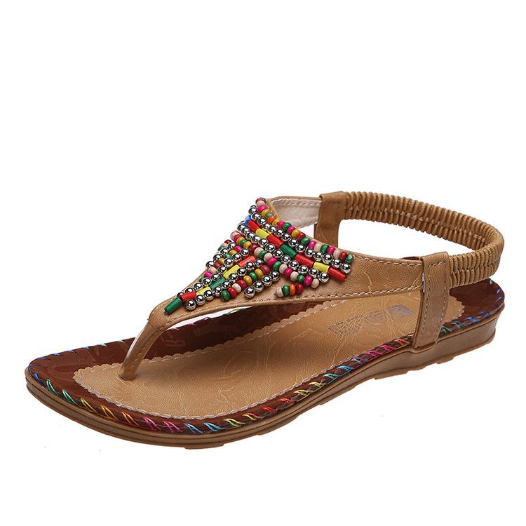 π Title: Boho Beaded T-Strap Sandals β Vibrant & Versatile π