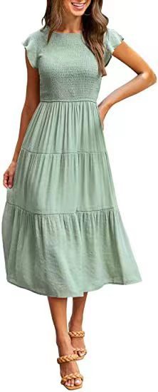 πΏ Everyday Charm Smocked Midi Dress β Comfy, Cute & Classic in Various Colours π«π