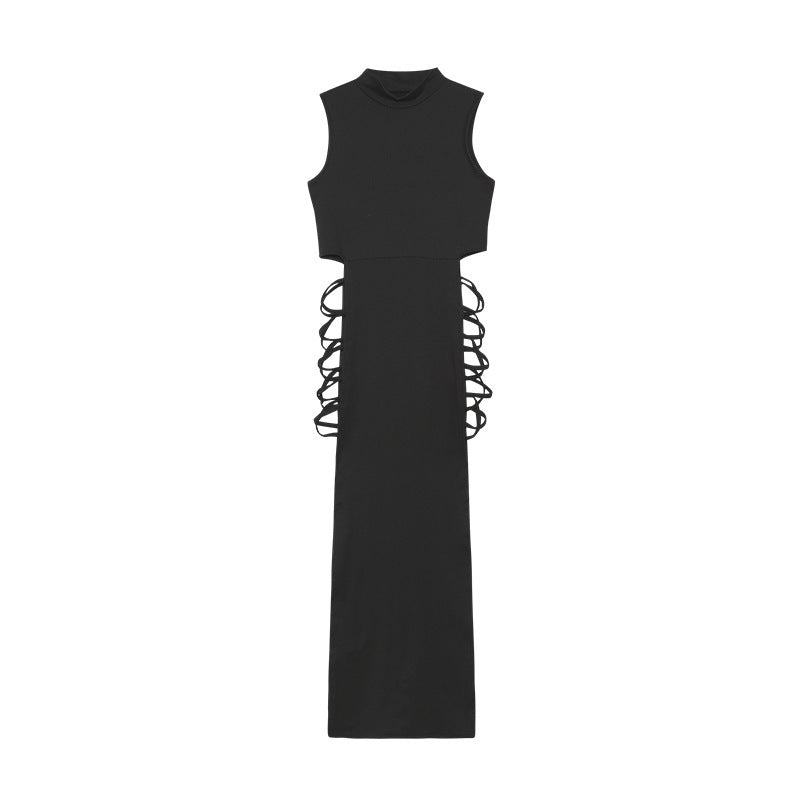 π€ Midnight Temptation Lace-Up Maxi Dress β Available in Various Colours
