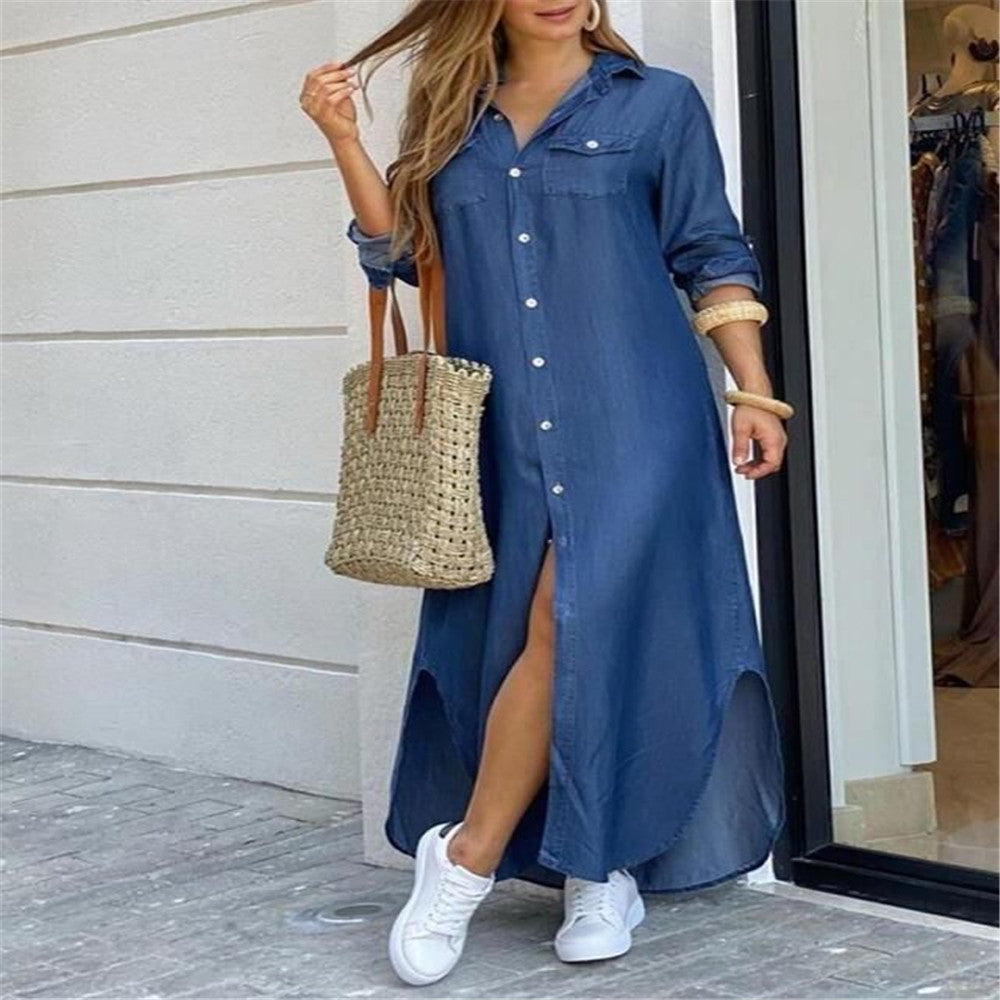 🧡 Title: “The Boho Button-Up Maxi: Effortless Style in Every Shade” 🌞👗