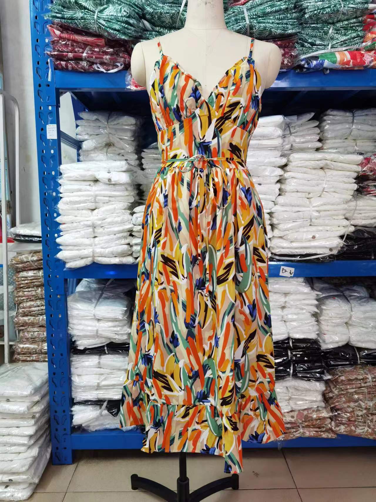 🌞 Summer Drift Spaghetti Strap Midi Dress – Available in Various Colours