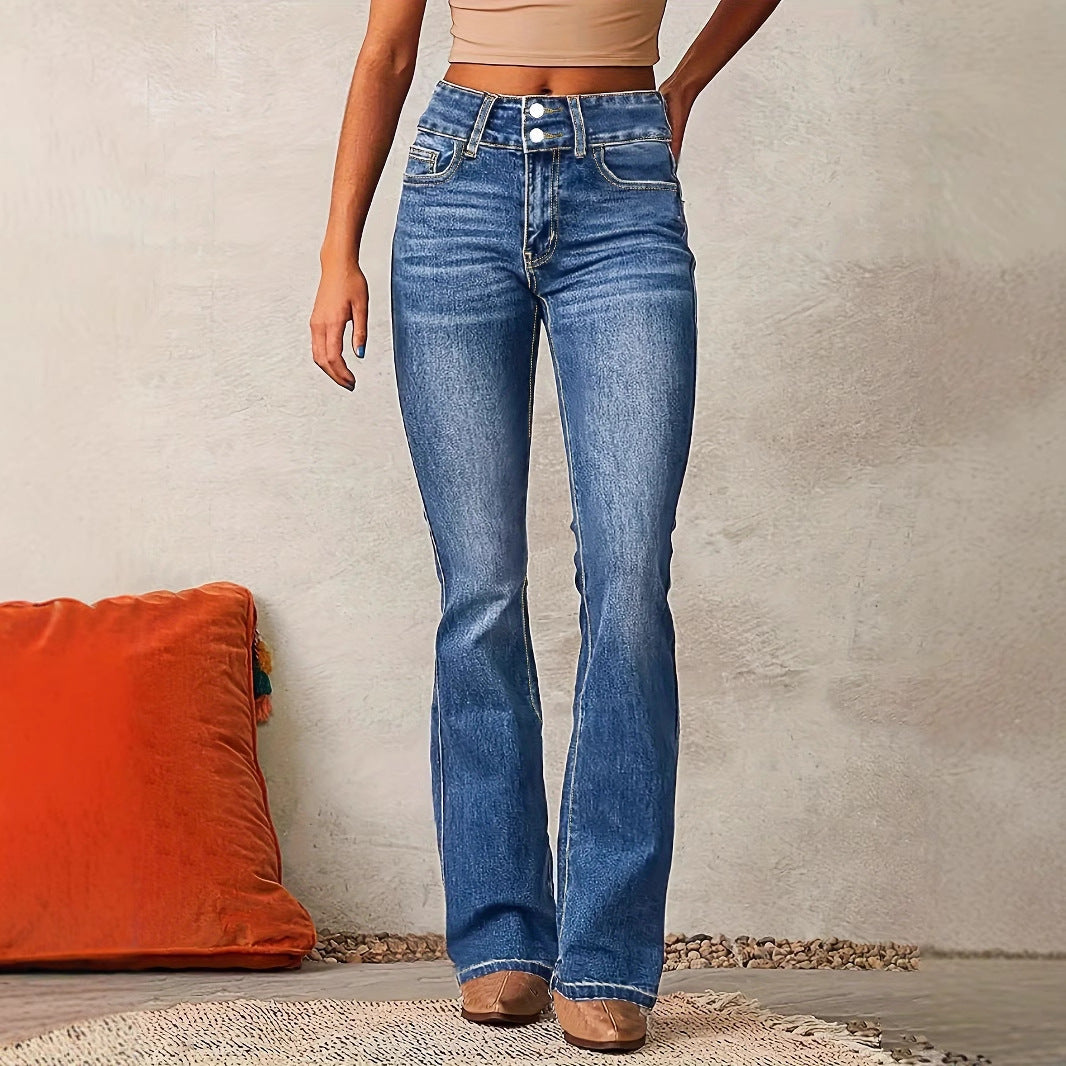 π High-Waisted Flare Jeans β Classic Fit with Modern Edge