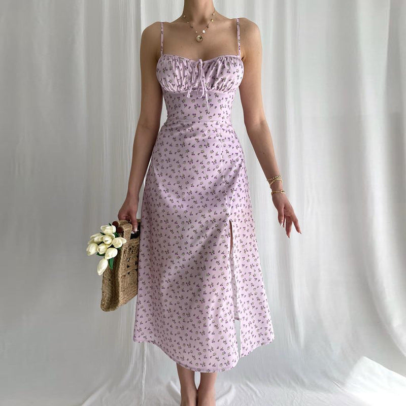 🌸 Bloom & Slay Floral Split Midi Dress – Available in Various Designs