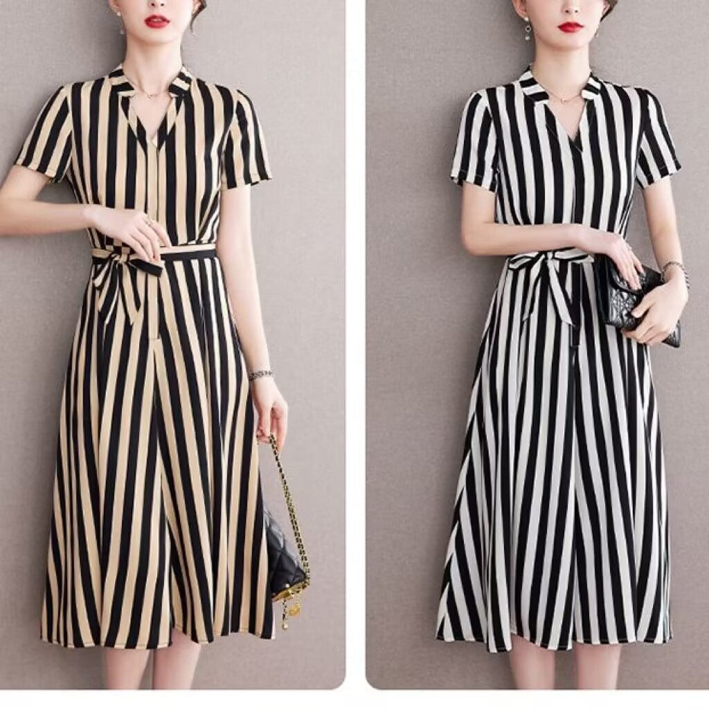 π€ Classic Stripe Belted Shirt Dress β Sleek, Smart & Sophisticated in Various Colours πβ¨
