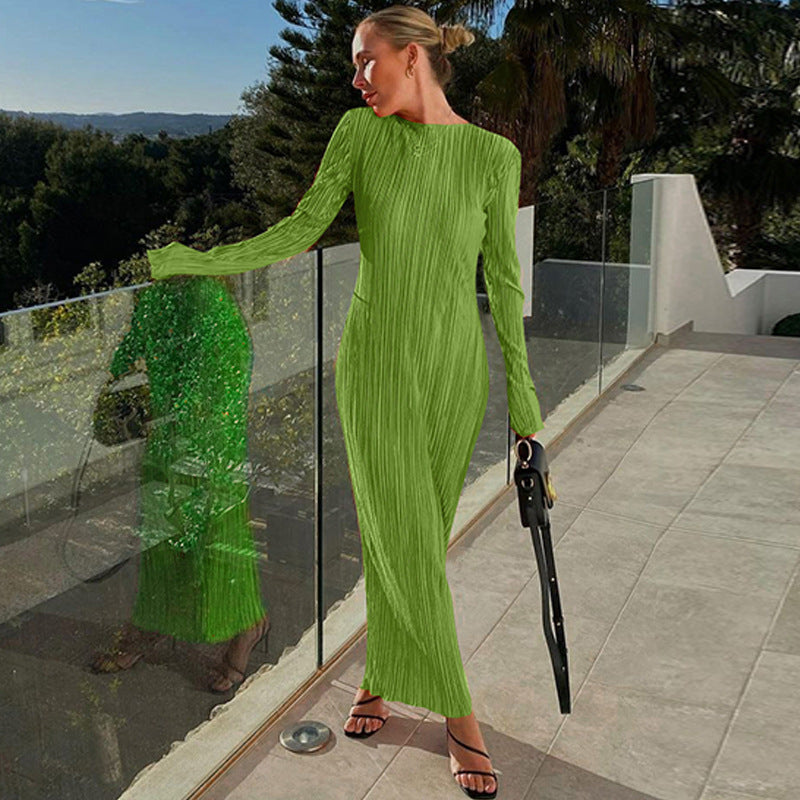 š§” Title: āSunset Sophistication: The Pleated Orange Midi Dress You NEEDā š§”