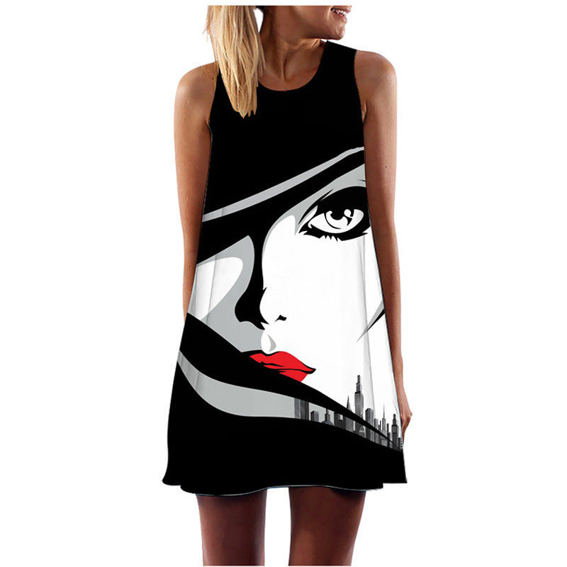 🖤 Title: “Pop Art Power: The Bold Statement Dress That Speaks Volumes” 🎨✨