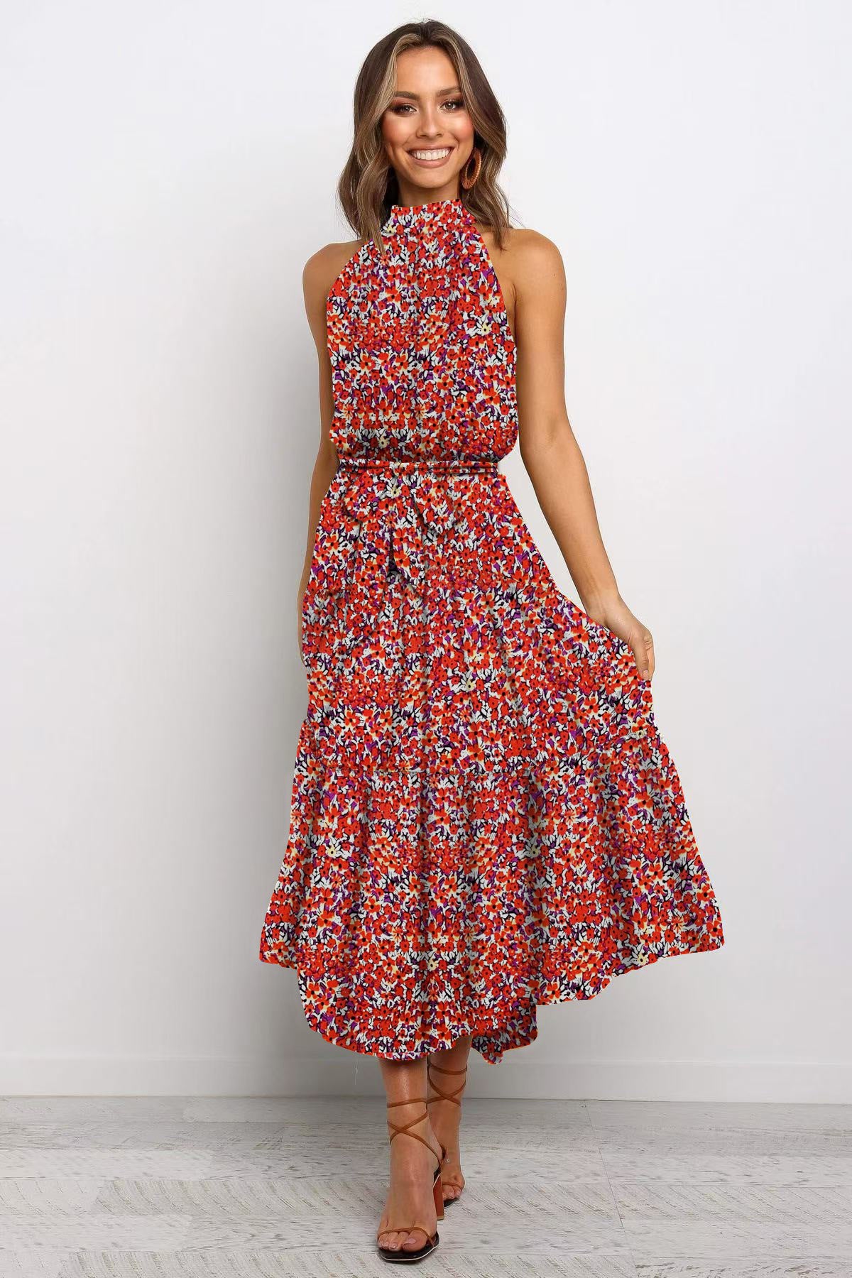 πΏ Title: βTwirl Into Summer: The Polka Dot Tiered Halter Dress β Now in Multiple Colours!β πβοΈ