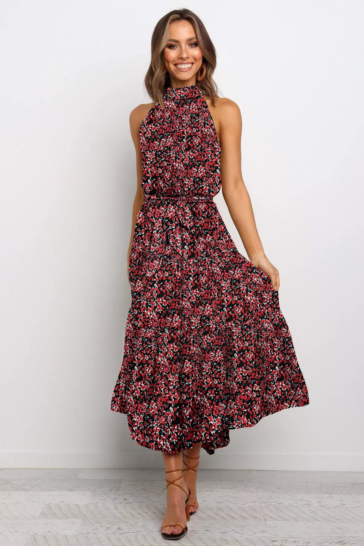 πΏ Title: βTwirl Into Summer: The Polka Dot Tiered Halter Dress β Now in Multiple Colours!β πβοΈ