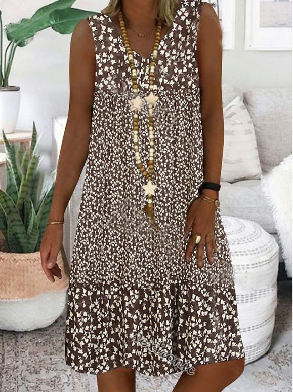 🌺 Boho Days Sleeveless Midi Dress – Effortless Comfort in Various Designs 🧵✨