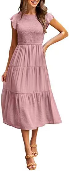 πΏ Everyday Charm Smocked Midi Dress β Comfy, Cute & Classic in Various Colours π«π