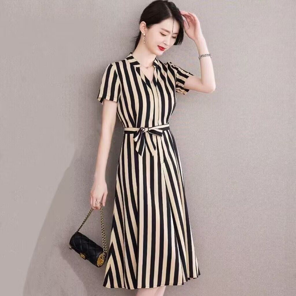 π€ Classic Stripe Belted Shirt Dress β Sleek, Smart & Sophisticated in Various Colours πβ¨