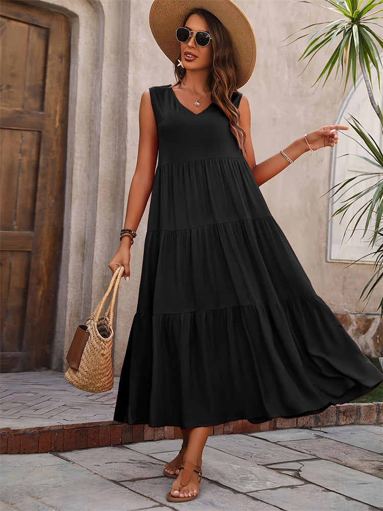 ๐ค Title: โThe Everyday Tiered Maxi Dress โ Effortlessly Elegant in Every Colourโ ๐๐