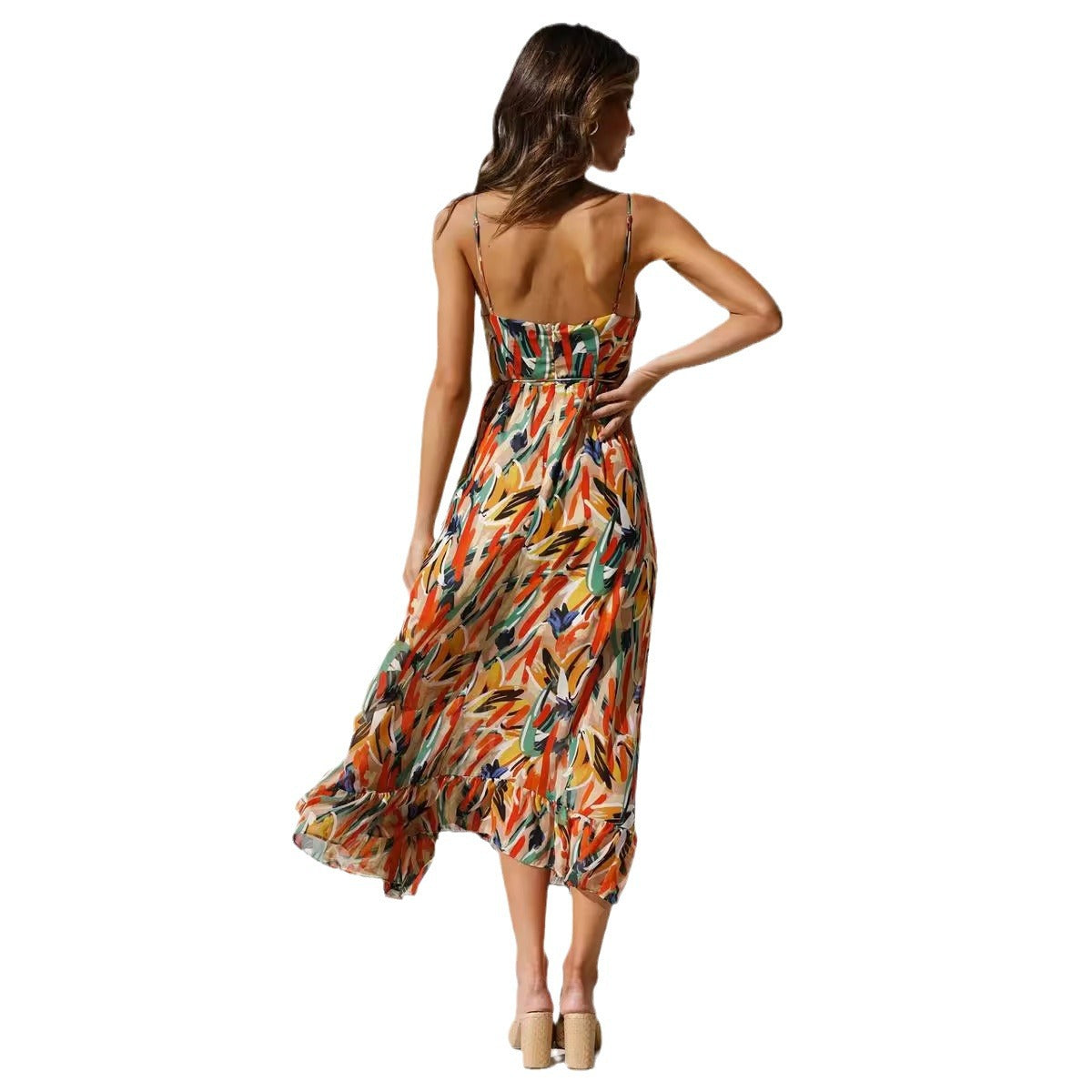 🌞 Summer Drift Spaghetti Strap Midi Dress – Available in Various Colours