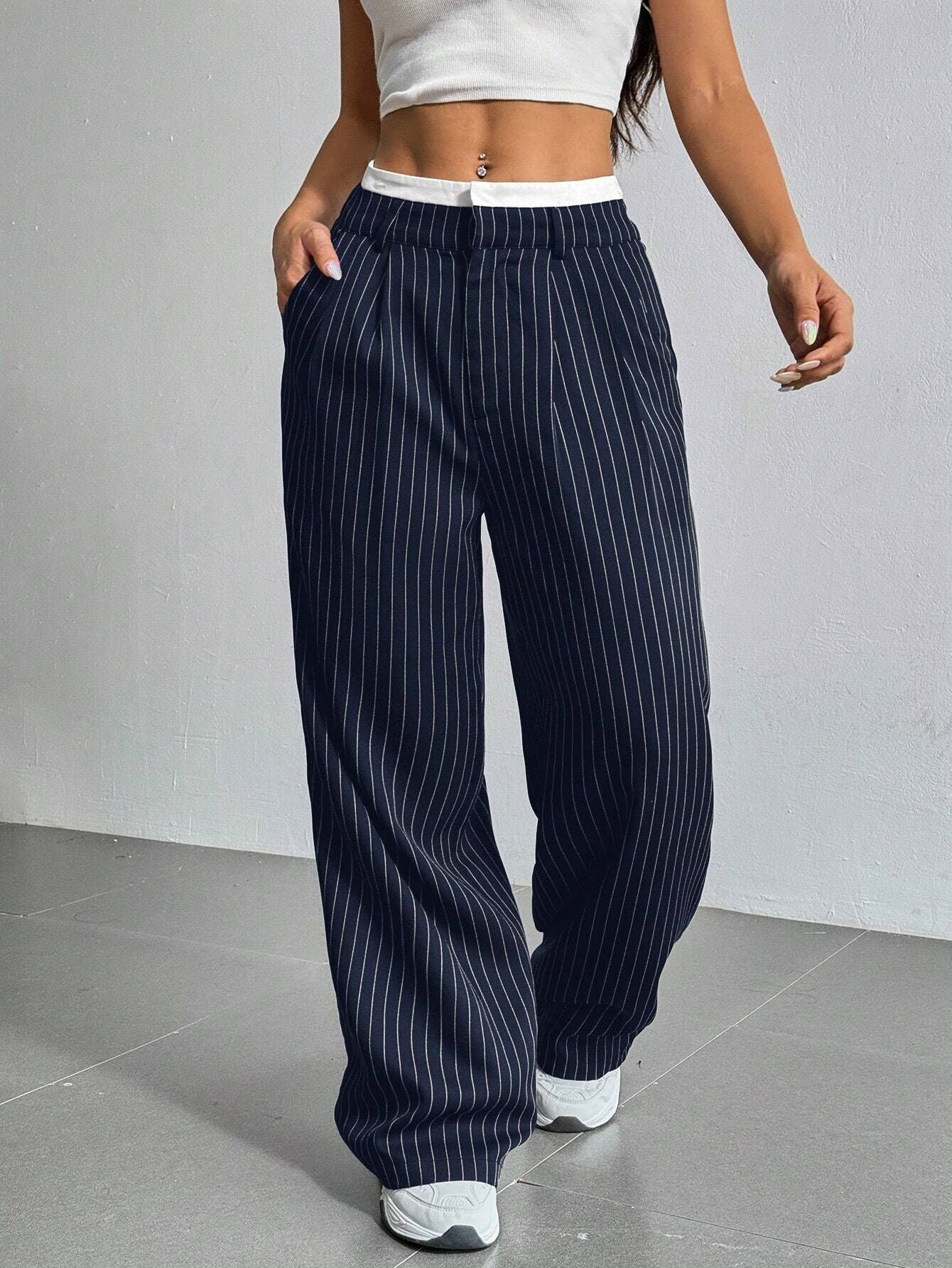 🏁 Striped Wide-Leg Lounge Trousers – Street Style Comfort in Various Colours