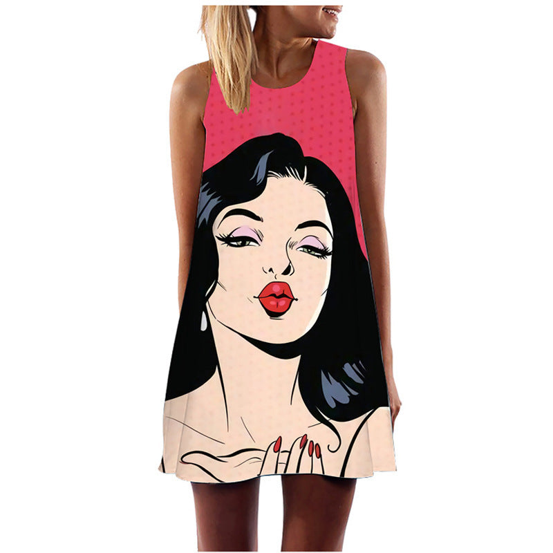 🖤 Title: “Pop Art Power: The Bold Statement Dress That Speaks Volumes” 🎨✨