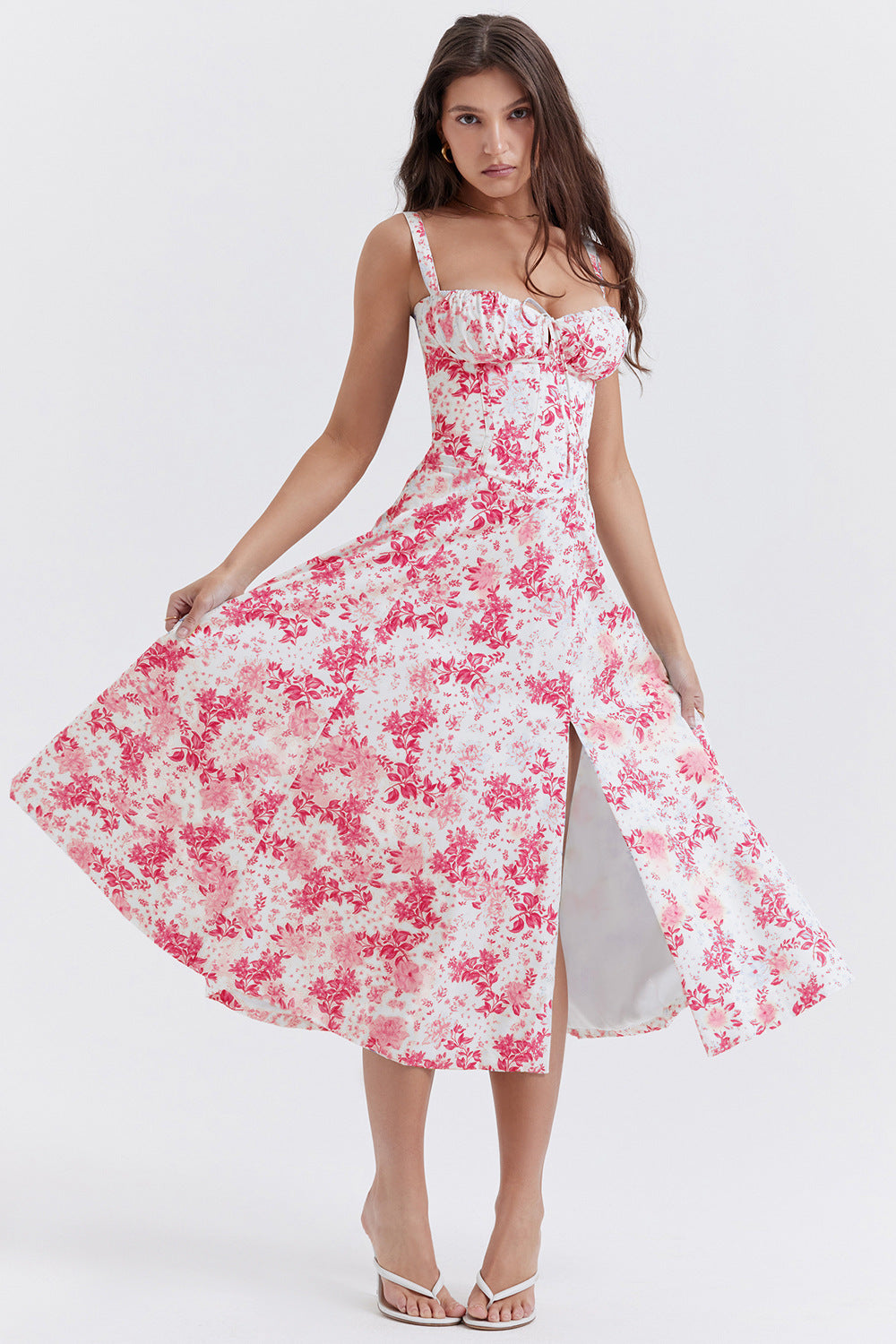 ❤️ Scarlet Corset Romance Midi Dress – Available in Various Colours