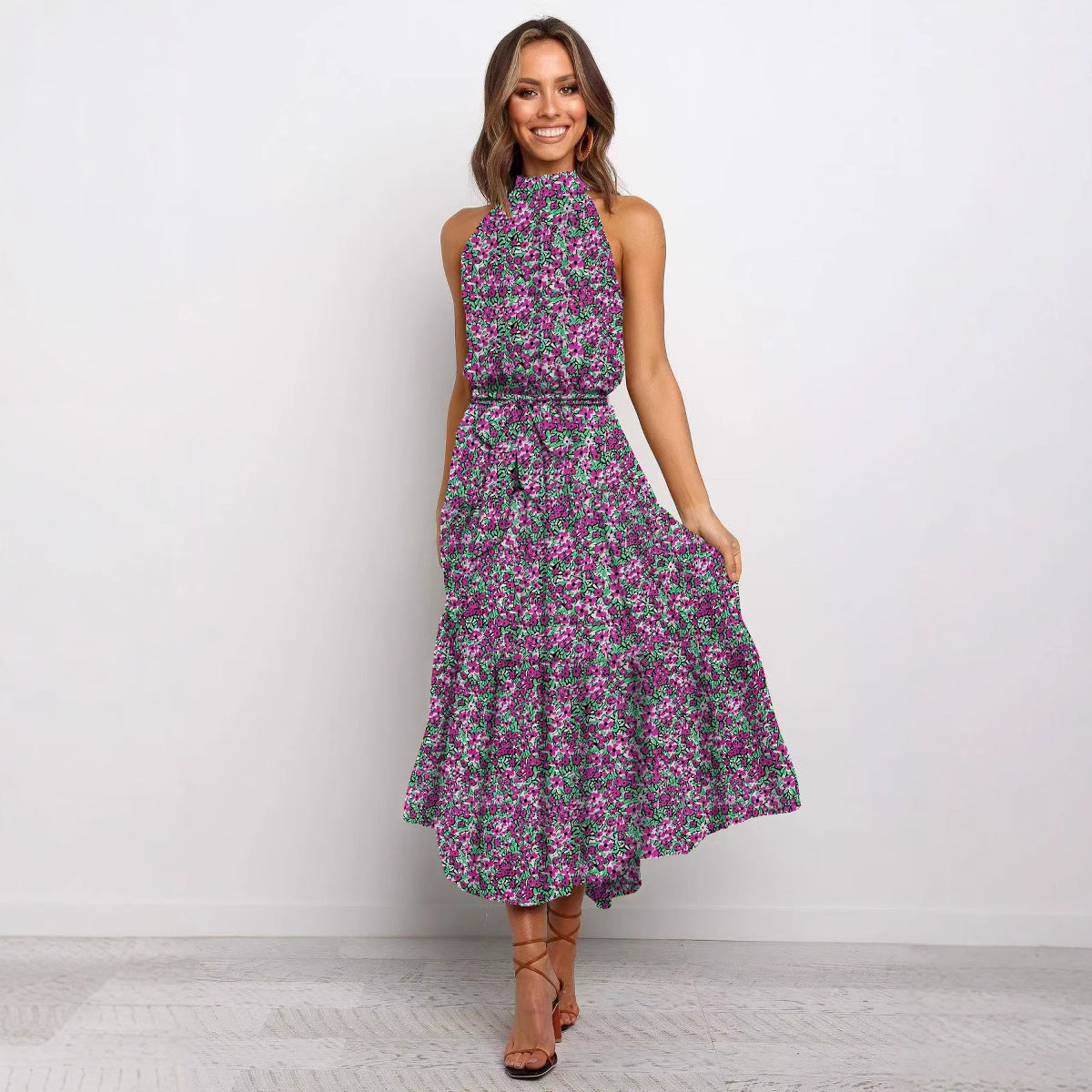 πΏ Title: βTwirl Into Summer: The Polka Dot Tiered Halter Dress β Now in Multiple Colours!β πβοΈ
