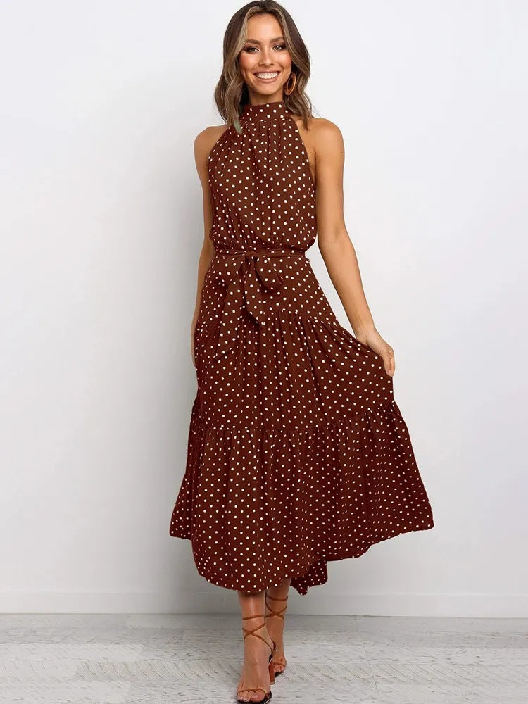 πΏ Title: βTwirl Into Summer: The Polka Dot Tiered Halter Dress β Now in Multiple Colours!β πβοΈ