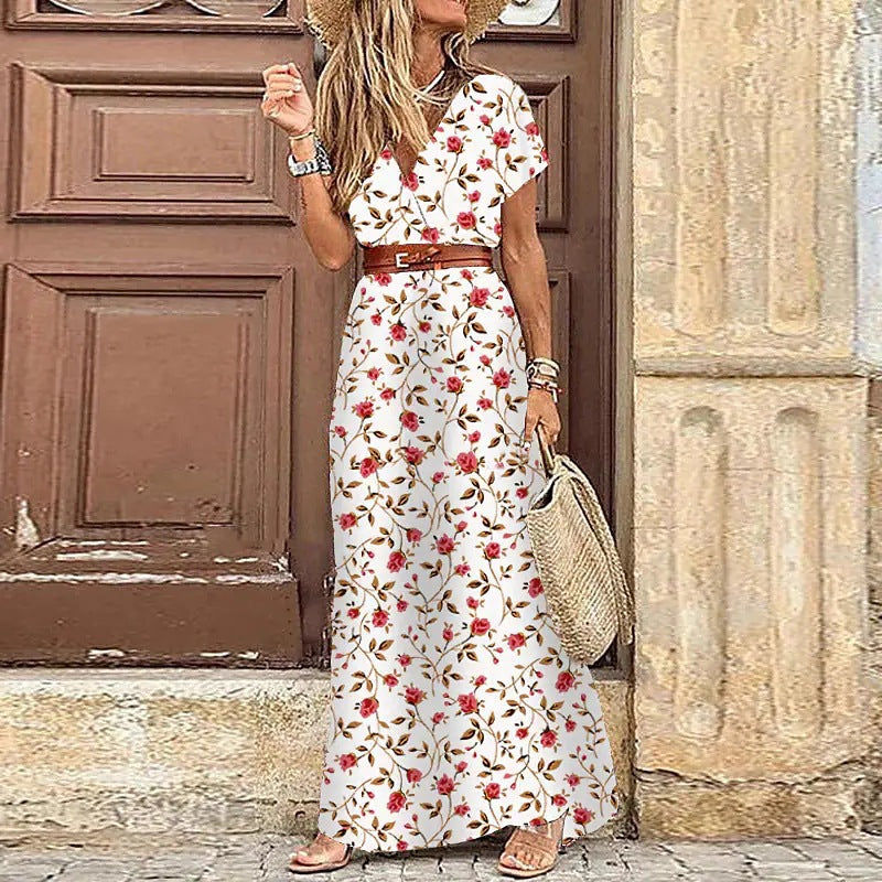 🌾 Boho Breeze Belted Maxi Dress – Effortless Chic in Various Colours for Summer Wandering ☀️🌸