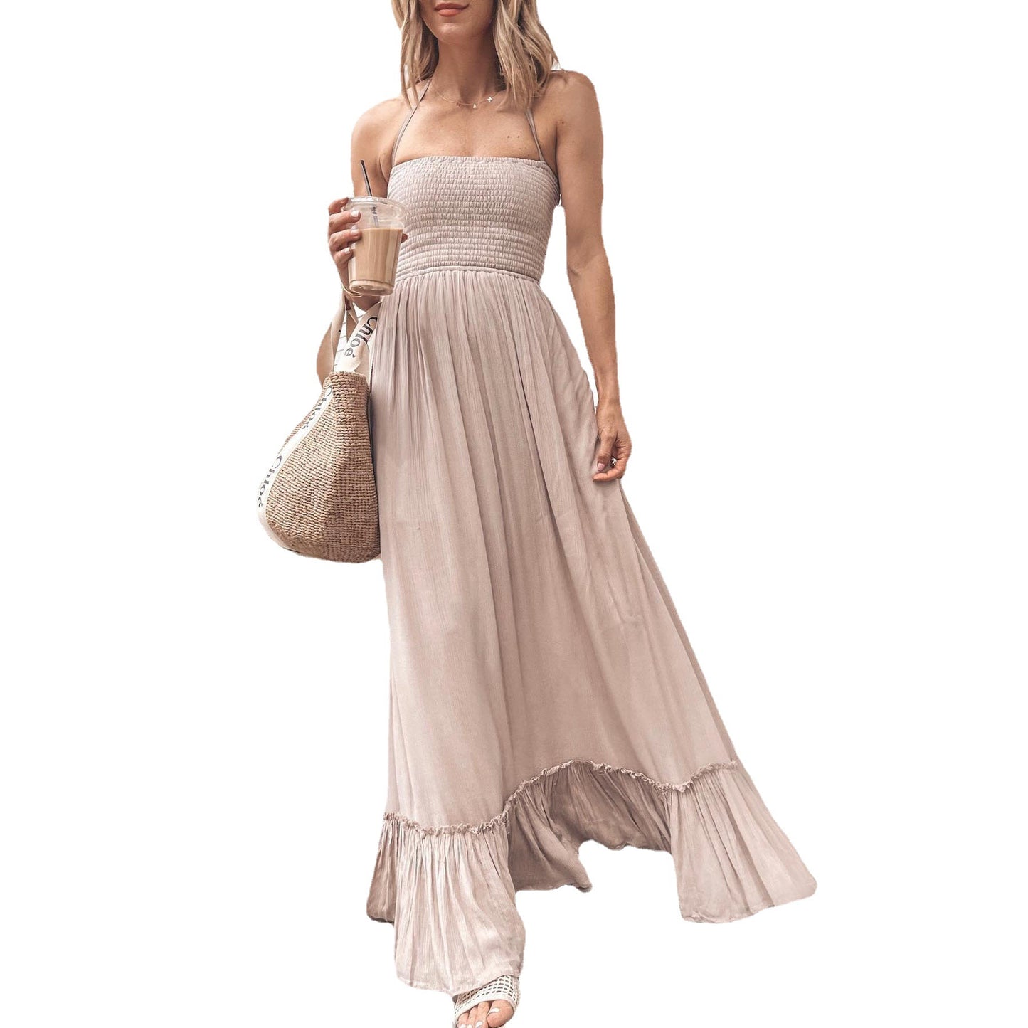 ✨ Boho Breeze Strapless Maxi Dress